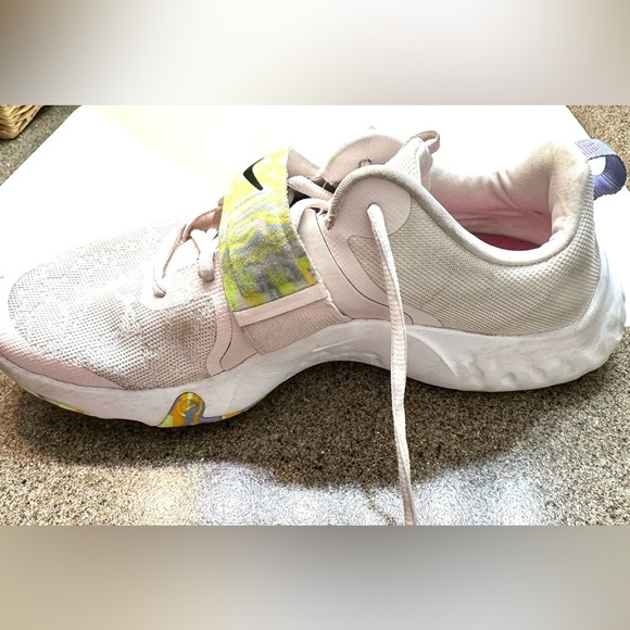 Nike Off White Women Walking Training Athletic Lace & Velcro Closure Shoes 8.5 - Picture 6 of 8